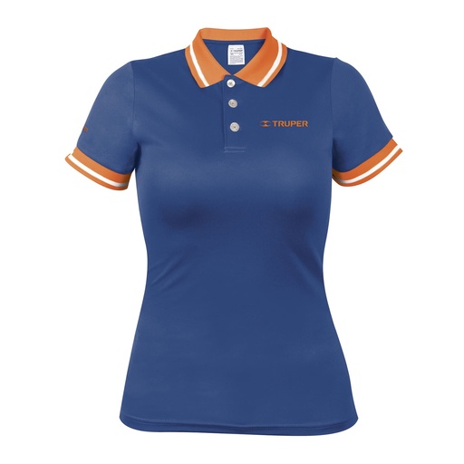 [69970] Playera tipo polo dry fit azul, para dama, talla CH, Truper