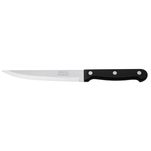 [23093] Cuchillo liso para asado 5' mango de plástico, Pretul