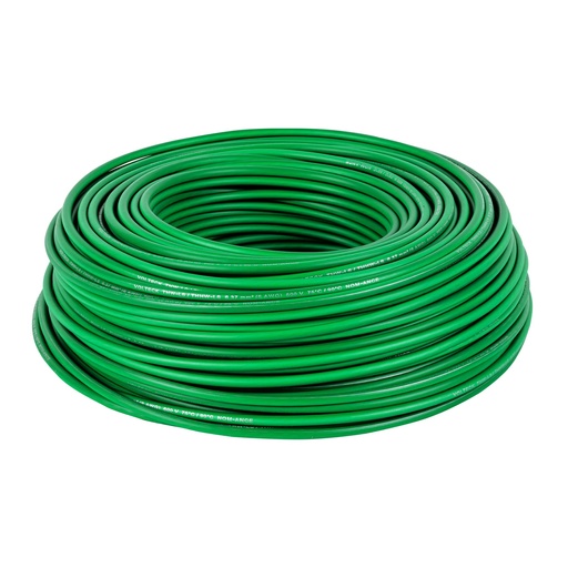 [46062] Rollo de 100 m de cable THHW-LS 8 AWG verde, Volteck