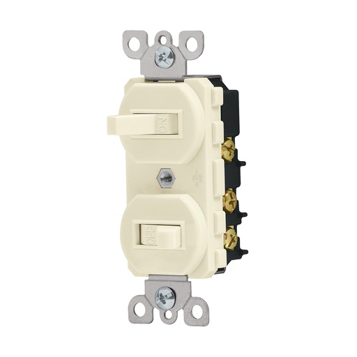 [46002] Interruptor dúplex de palanca, Standard, marfil, Volteck