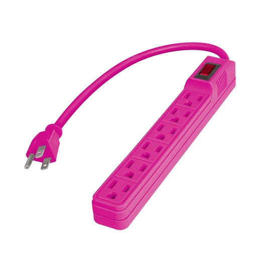 [46021] Multicontacto 16 AWG doméstico 6 entradas, colores a granel