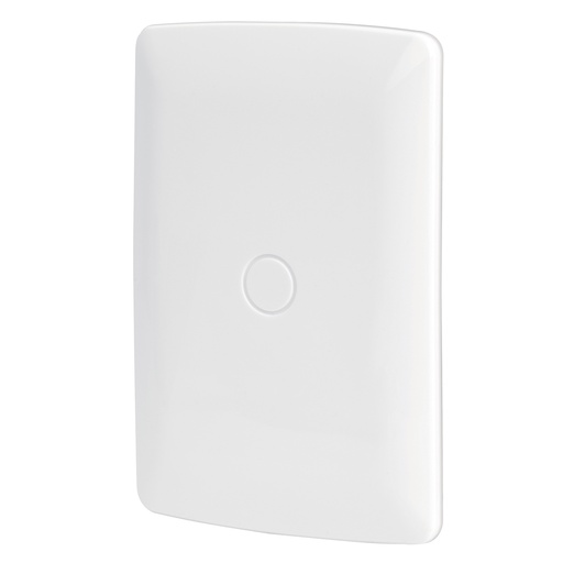 [46141] Placa de ABS, ciega, línea Italiana, color blanco, Volteck