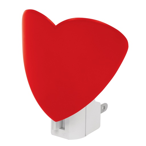 [46294] Luz de noche con lámpara E12, corazón, Volteck