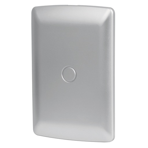 [46396] Placa de ABS ciega, línea italiana, color plata, Volteck