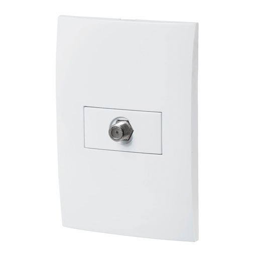 [46499] Placa armada con entrada TV, línea Oslo, color blanco