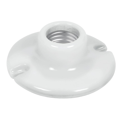 [46523] Portalámpara de porcelana, 3-1/2', redonda, Volteck