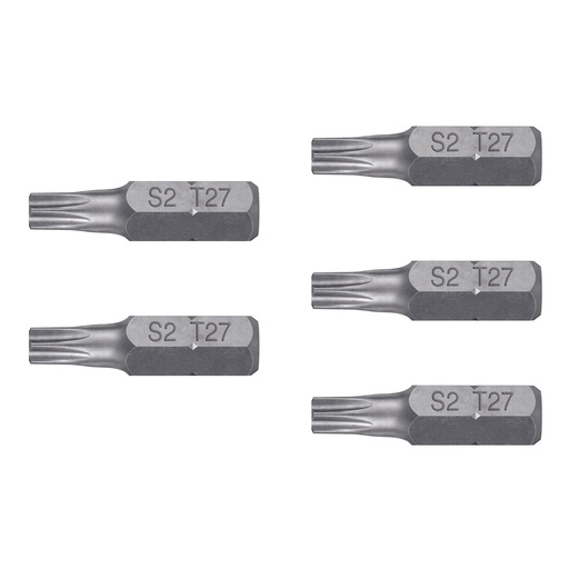 [12328] Estuche con 5 puntas torx T27 con seguro largo 1', Expert