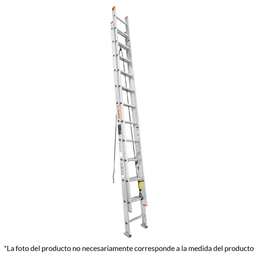 [16758] Escalera de extensión, tipo II, 20 peldaños, Truper