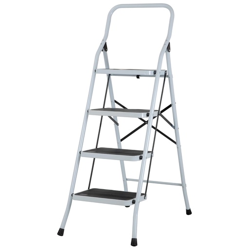 [24122] Escalera tubular, plegable, 4 peldaños, Pretul