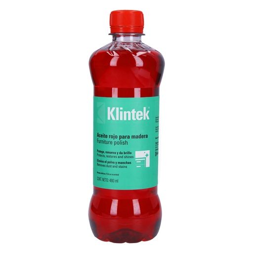 [57071] Aceite rojo para muebles, 480 ml, Klintek