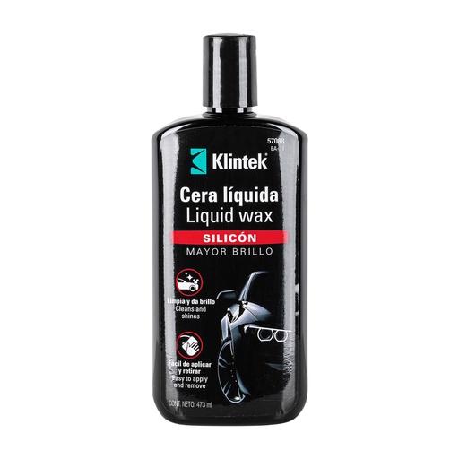 [57088] Cera líquida de silicón para auto, 473 ml, Klintek