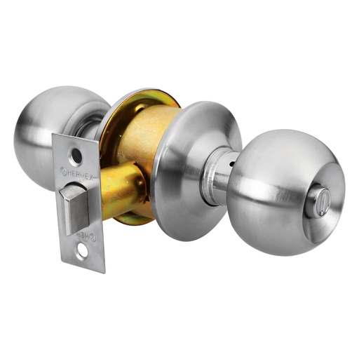 [28056] Cerradura esfera cilíndrico, baño, cromo, blíster, Basic