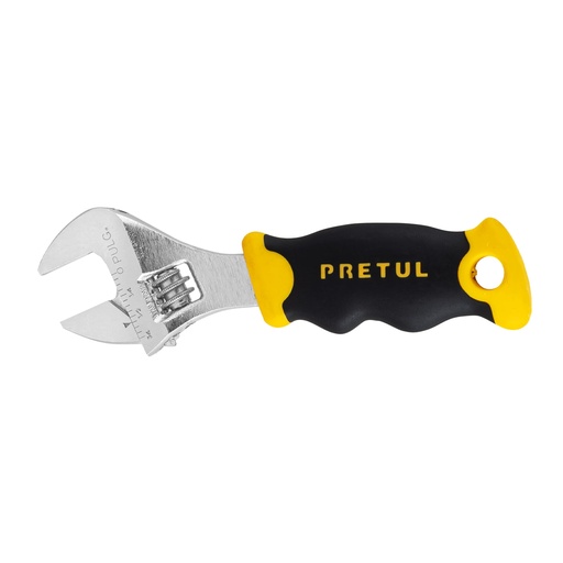 [28218] Llave ajustable (perico corto) 5' cromada con grip, Pretul