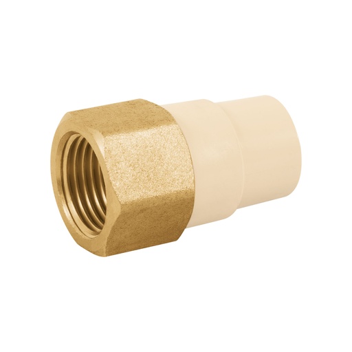 [45107] Adaptador hembra de CPVC 1/2' con inserto metálico, Foset