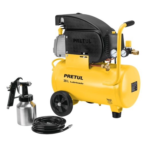 [24357] Kit, compresor 20L, 2-1/2 HP,manguera PVC y pistola,Pretul