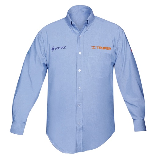 [66013] Camisa azul para caballero, manga larga talla XXXG, Truper