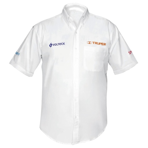 [66012] Camisa blanca para caballero, manga corta talla XXXG, Truper