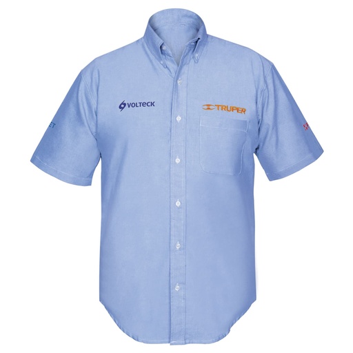 [66011] Camisa azul para caballero, manga corta talla XXXG, Truper