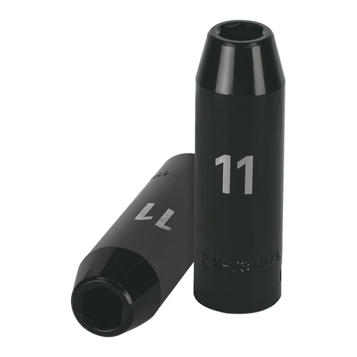 [12423] Dado largo cuadro 1/2' de impacto 6 puntas de 11 mm, Truper