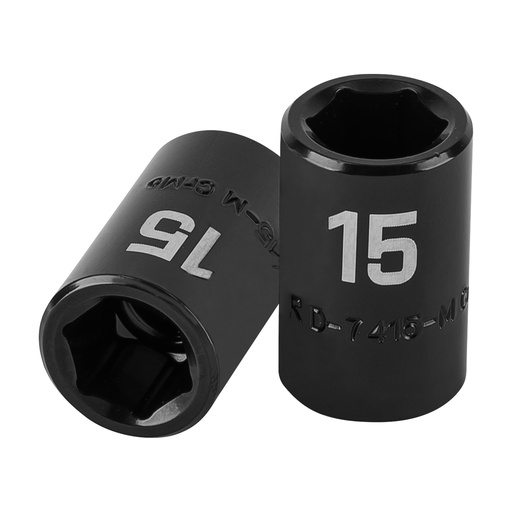 [12415] Dado cuadro 1/2' de impacto 6 puntas de 15 mm, Truper