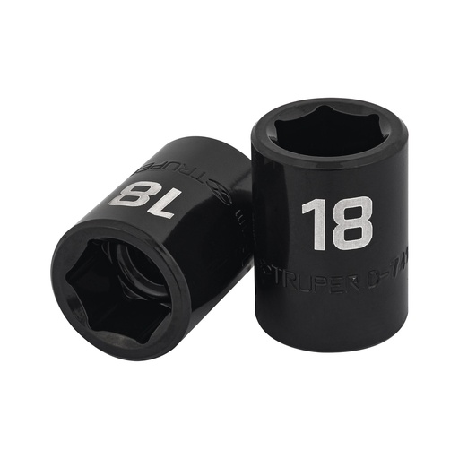[12418] Dado cuadro 1/2' de impacto 6 puntas de 18 mm, Truper