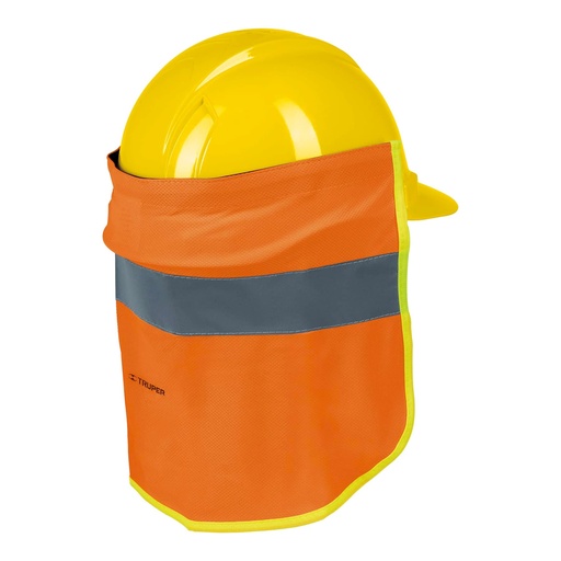 [12355] Cubrenuca para casco, naranja con reflejante, Truper