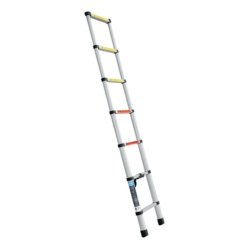 [101903] Escalera telescópica, 7 peldaños, tipo II, capacidad 102kg