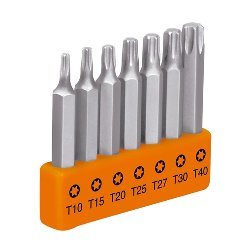 [17796] Juego de 7 puntas torx combinadas largo 2', Truper Expert