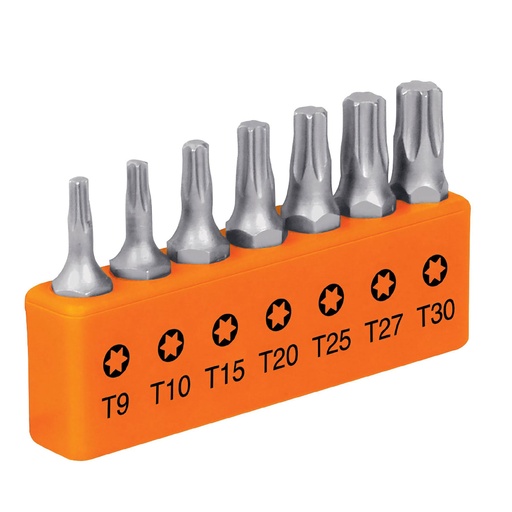 [17795] Juego de 7 puntas torx combinadas largo 1', Truper Expert