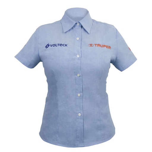 [61109] Camisa azul para dama, manga corta talla XG, Truper