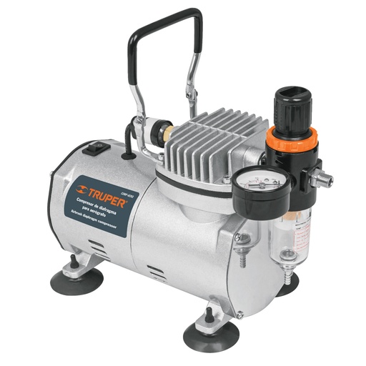 [17247] Compresor de diafragma para aerógrafo, 1/5 HP, 110 V, Truper