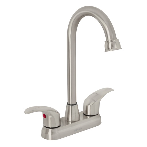 [45622] Mezcladora satín 4' para lavabo, tipo bar, palanca, Aqua