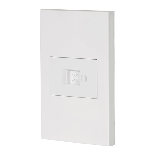 [45607] Placa armada 1 toma para teléfono, 1.5 mod, Española, blanco