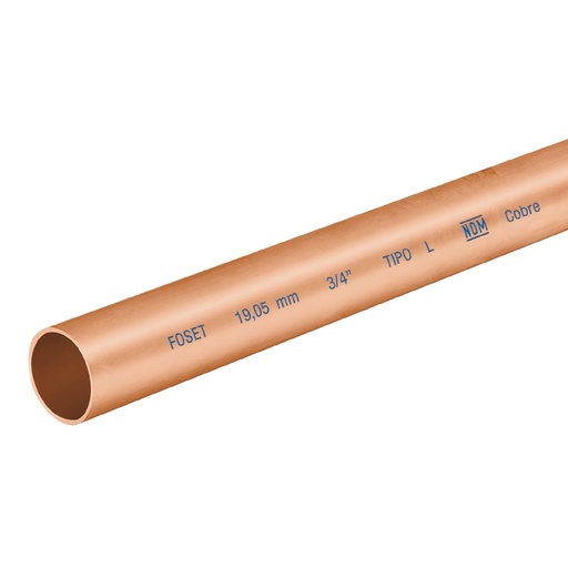 [41272] Tubo de 3/4' de cobre tipo 'L' , de 3 m, Foset
