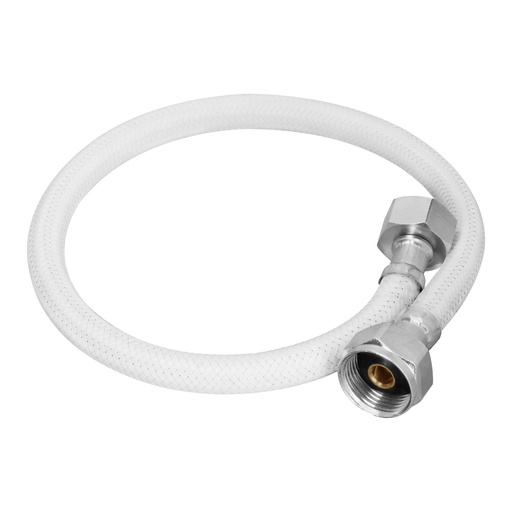 [45314] Manguera para WC, vinilo blanco, 1/2' x 7/8', 50 cm, Foset