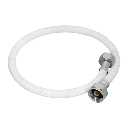 [45315] Manguera para WC, vinilo blanco, 1/2' x 7/8', 60 cm, Foset