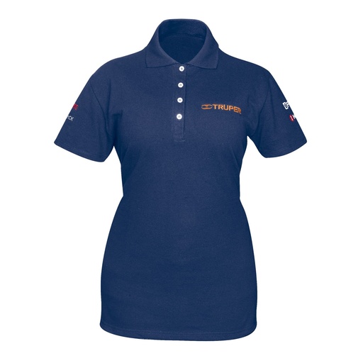[60472] Playera tipo polo azul, para dama, talla G, Truper