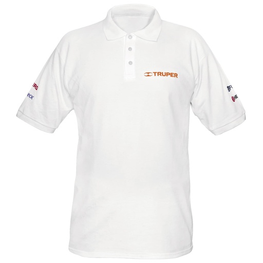 [60455] Playera tipo polo blanca, para caballero, talla CH, Truper