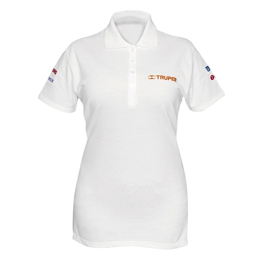 [60468] Playera tipo polo blanca, para dama, talla CH, Truper