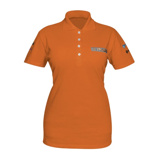 [60469] Playera tipo polo naranja, para dama, talla G, Truper