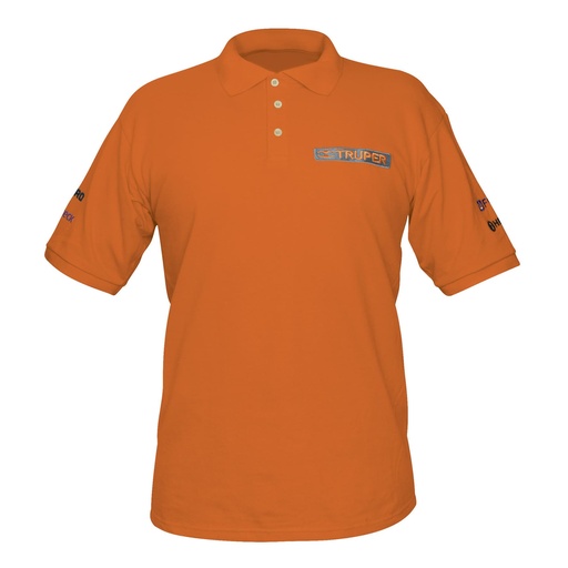 [60460] Playera tipo polo naranja, para caballero, talla CH, Truper