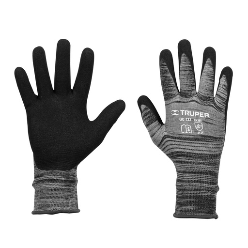 [17065] Guantes de nylon recubiertos de nitrilo arenoso, G, Truper