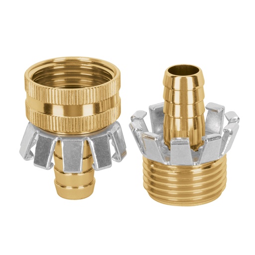 [102084] Juego de conectores 1/2' macho/hembra tipo garra de aluminio