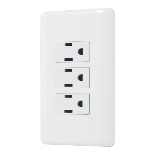 [25082] Placa armada con 3 contactos, Volteck Basic