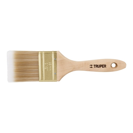 [13345] Brocha cerdas sintéticas 2-1/2' corte recto, mango de madera