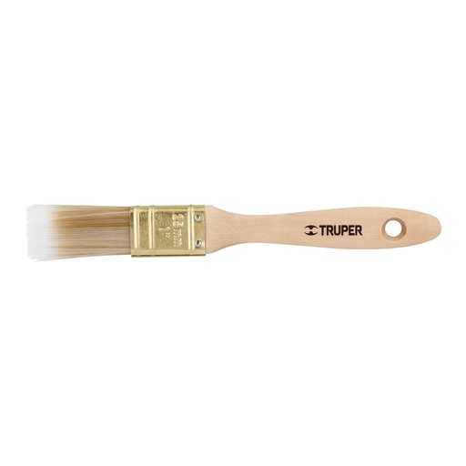 [13342] Brocha cerdas sintéticas 1' corte recto, mango de madera