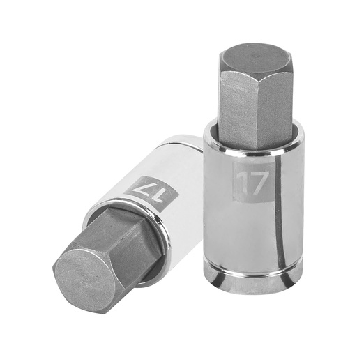 [13286] Dado punta hexagonal de 17 mm, cuadro 1/2', Truper