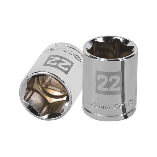 [13272] Dado de 22 mm, 6 puntas, cuadro 1/2', Truper