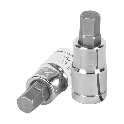 [13254] Dado punta hexagonal de 7/16', cuadro 1/2', Truper