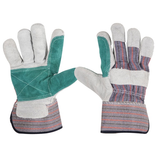 [29977] Guantes de carnaza y loneta con refuerzo, unitalla, Pretul